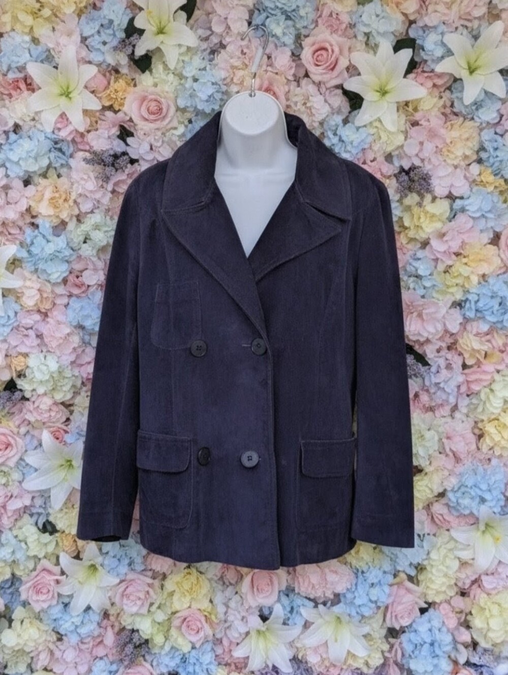 Beautiful vintage purple suede jacket With Silk Lining.